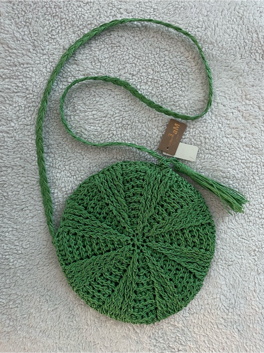 ๐ Green crochet boho crossbody ๐ - Picture 1 of 7